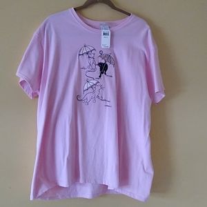 Pink  Kitty T shirt by Top Stitch .